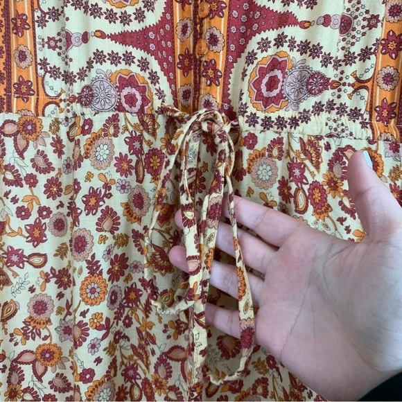 Aura the label flora long sleeve boho prairie maxi dress XL - Picture 9 of 11